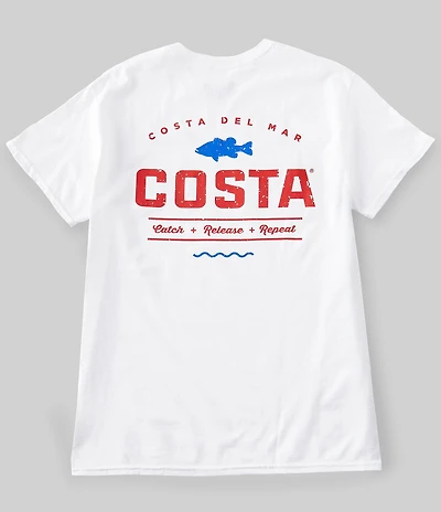 Costa Men's Topwater Short-Sleeve Crewneck Graphic T-Shirt