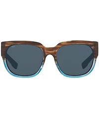 Costa Women's Waterwoman 2 57mm Striped Polarized Square Sunglasses