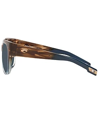 Costa Women's Waterwoman 2 57mm Striped Polarized Square Sunglasses