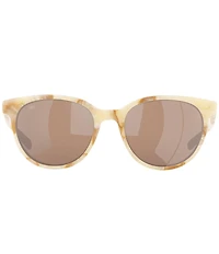 Costa Women's 6S2008 Isla 54mm Round Polarized Sunglasses