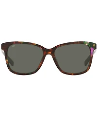 Costa Women's 6S2009 May Abalone 57mm Square Polarized Sunglasses