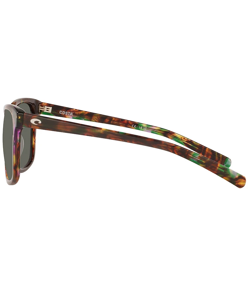 Costa Women's 6S2009 May Abalone 57mm Square Polarized Sunglasses