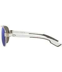 Costa Women's 6S4006 Loreto Mirrored 56mm Pilot Polarized Sunglasses