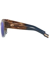 Costa Women's 6S9004 Waterwoman 2 Tortoise 58mm Square Polarized Sunglasses