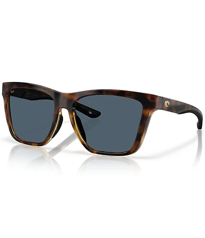 Costa Women's 6S9122 Panga II 57mm Tortoise Rectangle Polarized Sunglasses