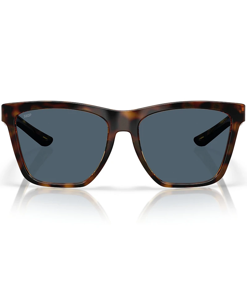 Costa Women's 6S9122 Panga II 57mm Tortoise Rectangle Polarized Sunglasses