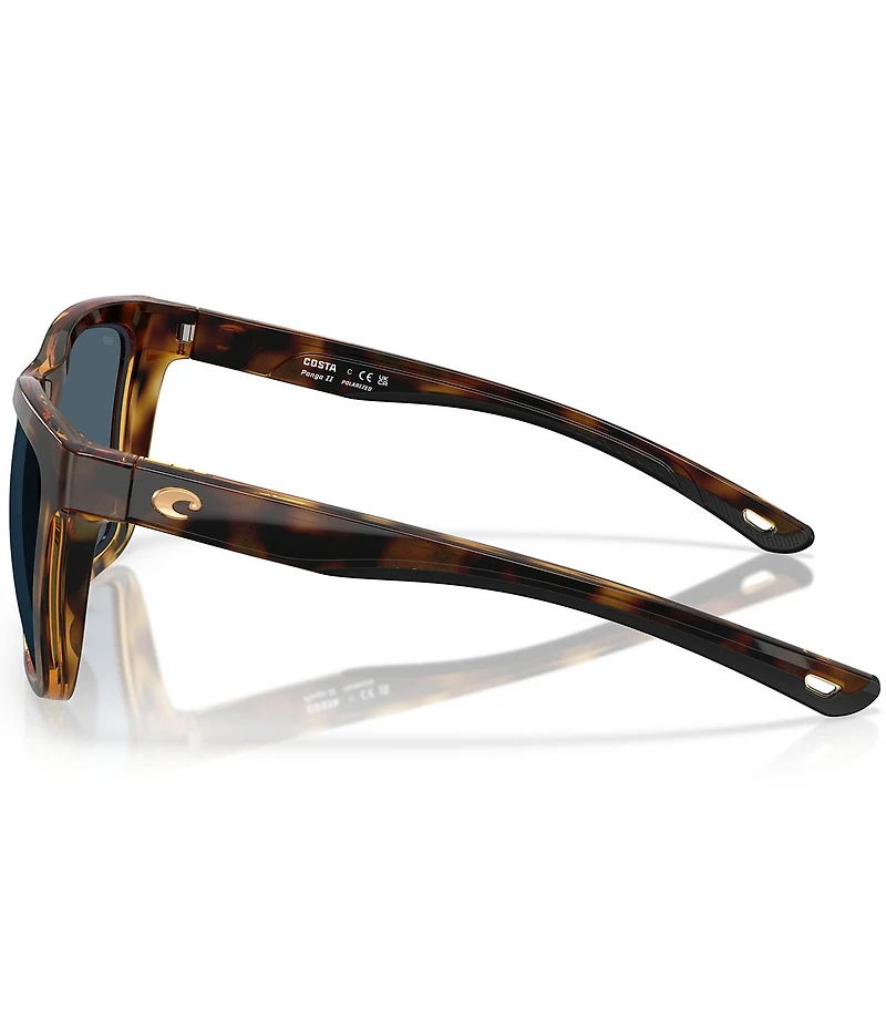 Costa Women's 6S9122 Panga II 57mm Tortoise Rectangle Polarized Sunglasses