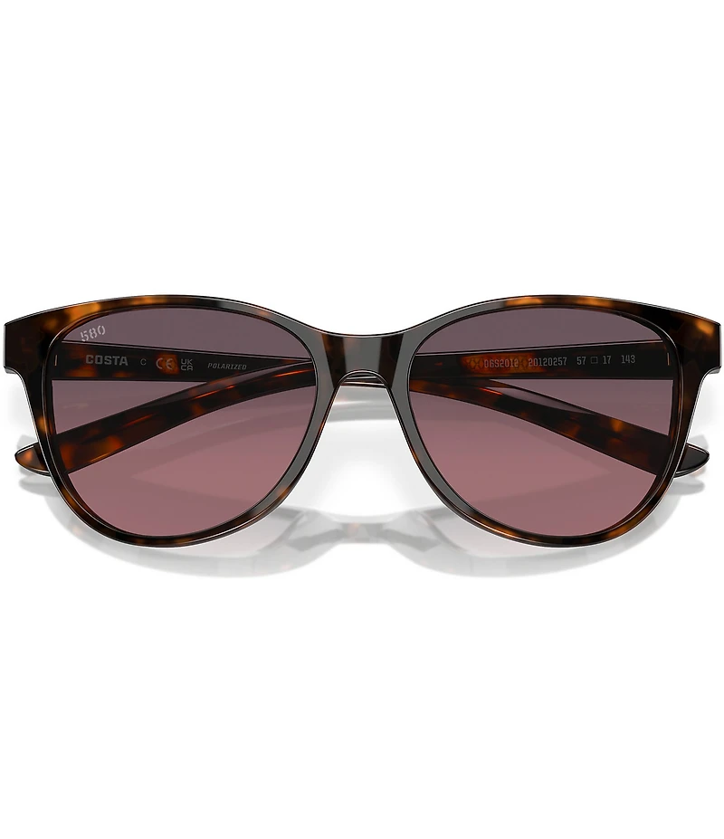 Costa Women's Catherine 57mm Polarized Round Sunglasses