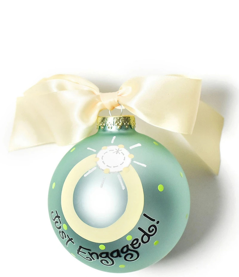 Coton Colors Engaged Ornament with White Stand