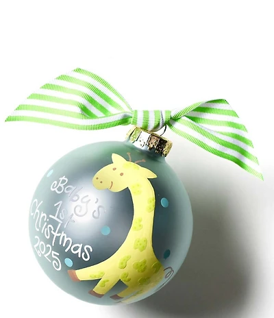 Coton Colors 1st Christmas Giraffe 2025 Glass Ornament