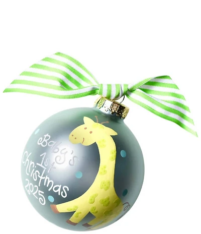 Coton Colors 1st Christmas Giraffe 2025 Glass Ornament