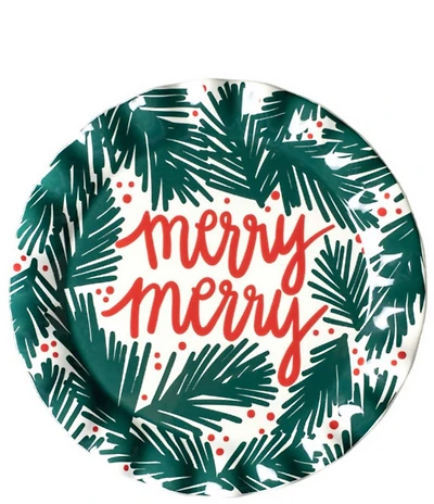 Coton Colors Balsam and Berry Ruffle Round Platter, 13#double;