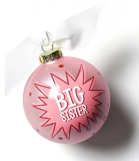 Coton Colors Bam Big Sister Glass Ornament With White Stand
