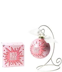 Coton Colors Bam Big Sister Glass Ornament With White Stand