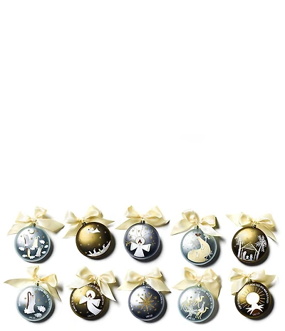 Coton Colors Birth Of Christ Glass Ornaments, Set of 5