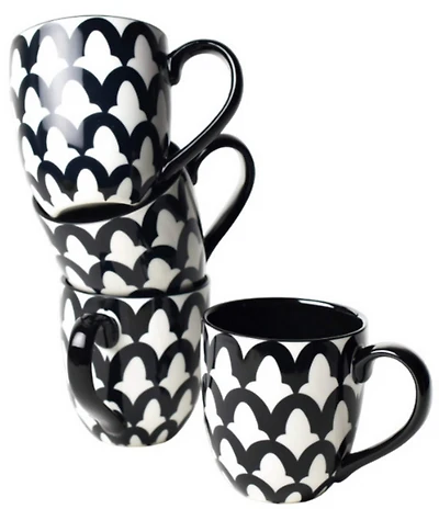 Coton Colors Arabesque Mugs, Set of 4