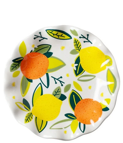 Coton Colors Citrus Ruffle 8#double; Salad Plate