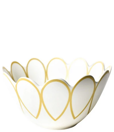 Coton Colors Deco Gold Scallop Serving Bowl