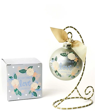 Coton Colors Do Everything In Love Ornament with White Stand
