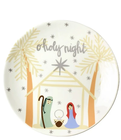 Coton Colors Fair Skin O Holy Night in Color Salad Plate, Set of 4