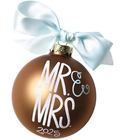 Coton Colors First Christmas as Mr. & Mrs. 2025 Glass Ornament