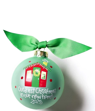 Coton Colors First Christmas in Our New Home 2025 Glass Ornament