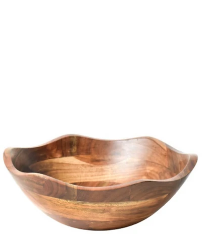 Coton Colors Fundamental Wood 11-inch Ruffle Bowl