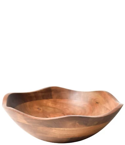 Coton Colors Fundamental Wood 13-inch Ruffle Bowl