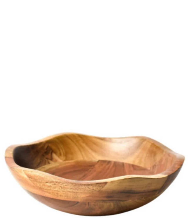 Coton Colors Fundamental Wood 9-inch Ruffle Bowl