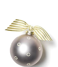 Coton Colors Happy Anniversary Glass Ornament with Swirl Stand Set