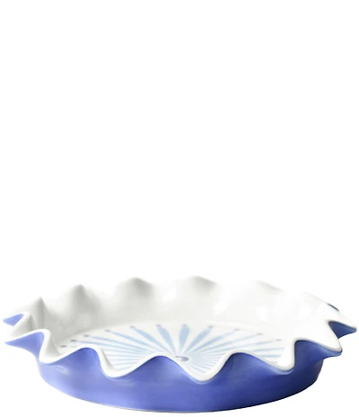Coton Colors Iris Blue Burst 8#double; Ruffle Pie Dish