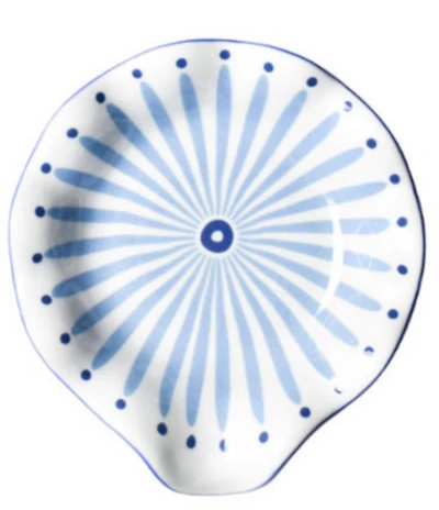 Coton Colors Iris Blue Burst Ruffle Spoon Rest