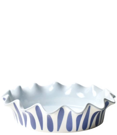 Coton Colors Iris Blue Drop Ruffle Pie Dish, 9-inch
