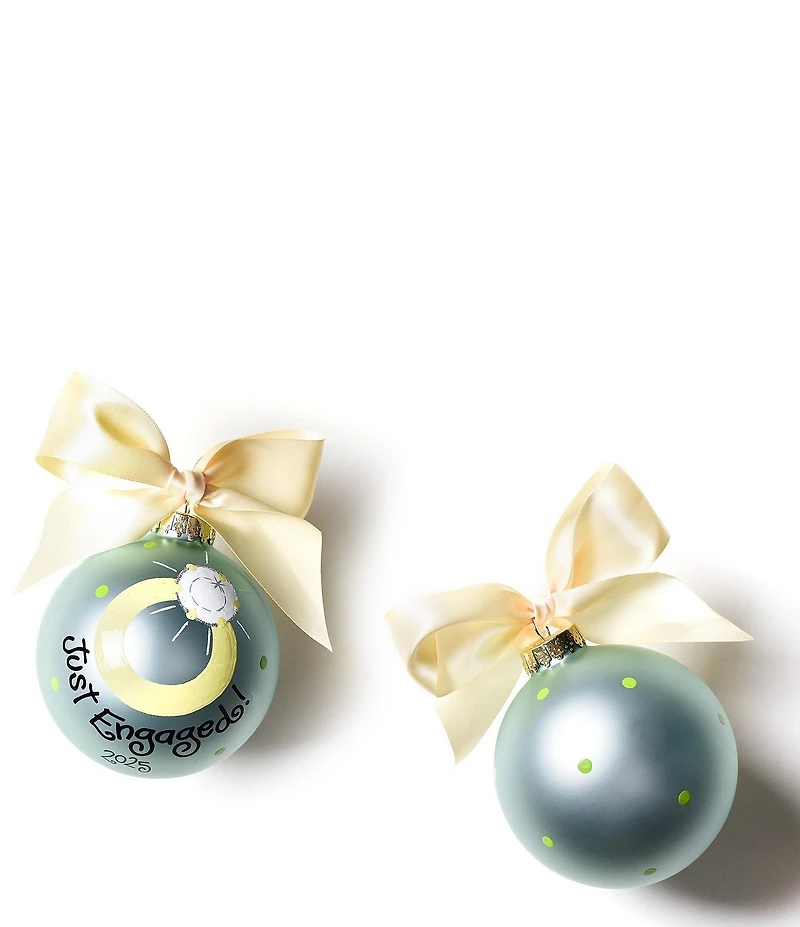 Coton Colors Just Engaged 2025 Glass Ornament