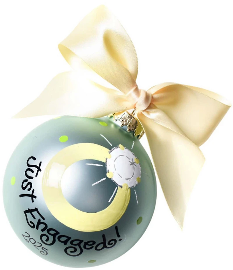 Coton Colors Just Engaged 2025 Glass Ornament