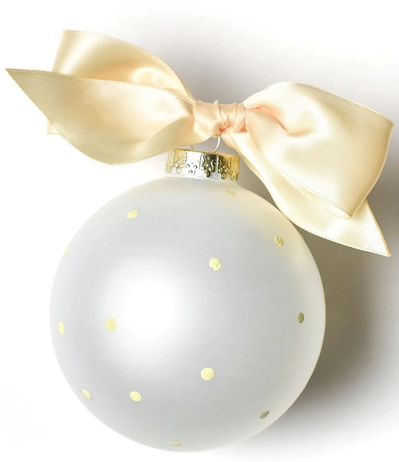 Coton Colors Just Engaged Glass Ornament with Stand Set
