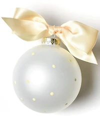 Coton Colors Just Engaged Glass Ornament with Stand Set