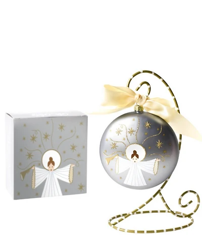 Coton Colors Luke 2:10 Glass Angel Ornament with Swirl Stand Set