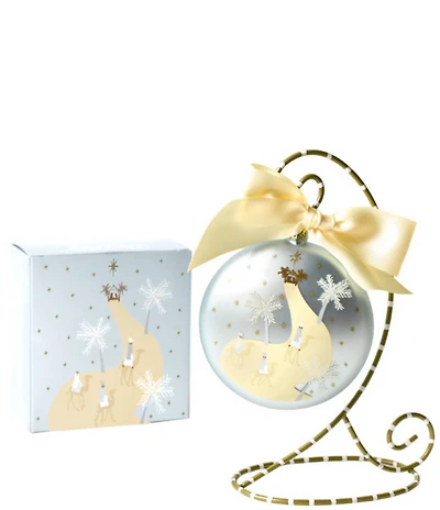 Coton Colors Luke 2:11 Glass Ornament with Swirl Stand Set