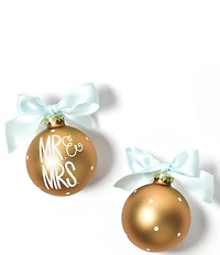 Coton Colors Mr. Mrs. Glass Ornament With White Stand