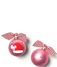 Coton Colors My First Christmas Hat Girl Glass Ornament with Swirl Stand Set