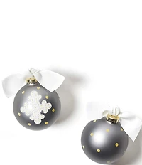 Coton Colors Neutral Cross Glass Ornament with Stand Set