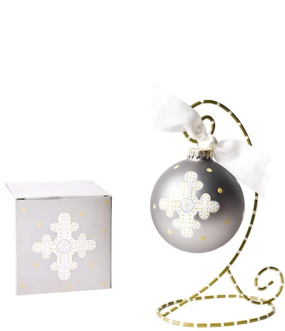 Coton Colors Neutral Cross Glass Ornament with Stand Set