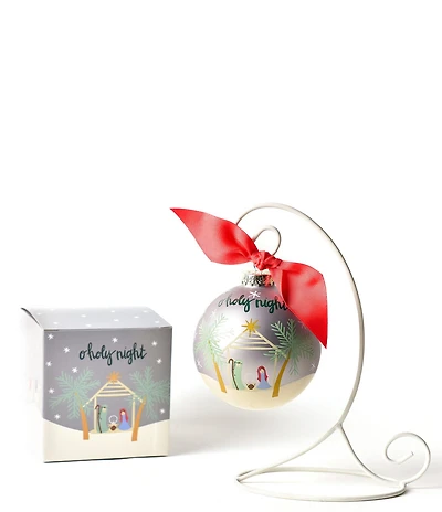 Coton Colors O Holy Night Glass Ornament With Swirl Stand Set