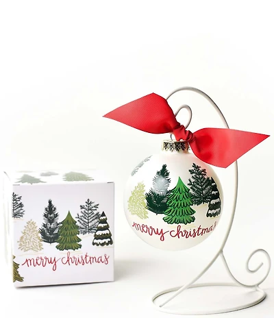 Coton Colors Our Friendly First Glass 2025 Ornament with Swirl Stand Set