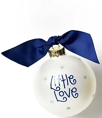 Coton Colors Our Little Love Blue Bow Glass 2025 Ornament