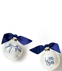 Coton Colors Our Little Love Blue Bow Glass 2025 Ornament