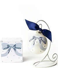 Coton Colors Our Little Love Blue Bow Glass 2025 Ornament