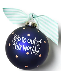 Coton Colors Out Of This World Spaceship Glass Ornament with Stand Set