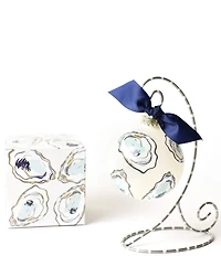 Coton Colors Oyster Glass Ornament with Stand Set